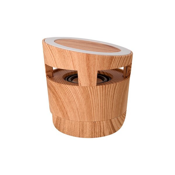 Woodgrain Wireless Charging Pad & Speaker