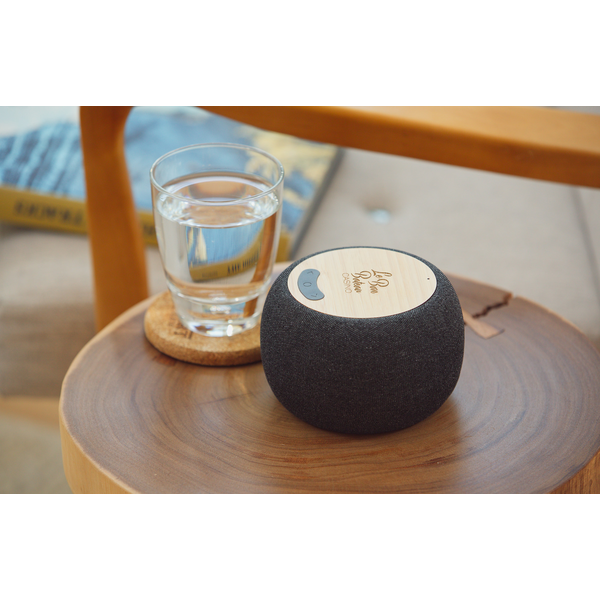 Empire Bamboo Wireless Speaker with 5W Wireless Charger