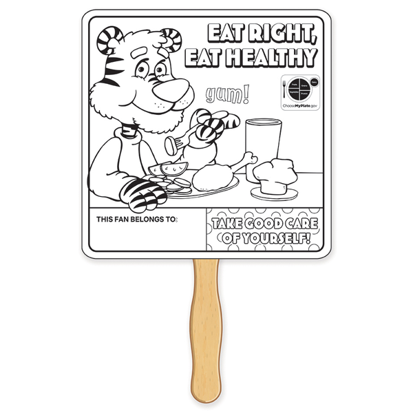 Good Nutrition Coloring Hand Fan