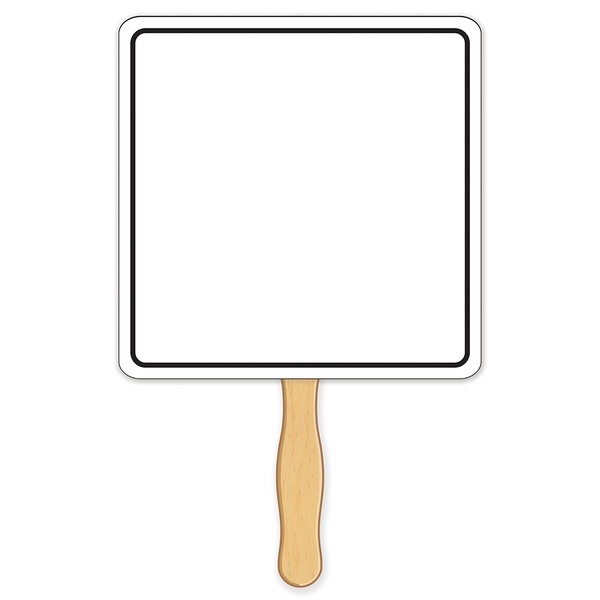 Square Shape Coloring Hand Fan