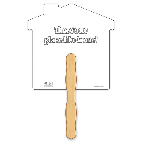 House Shape Coloring Hand Fan