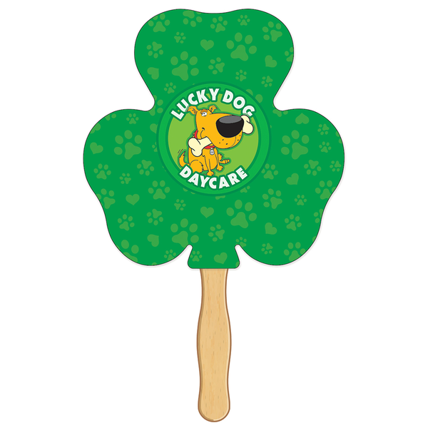 Shamrock Shaped Hand Fan