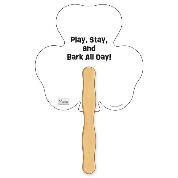 Shamrock Shaped Hand Fan
