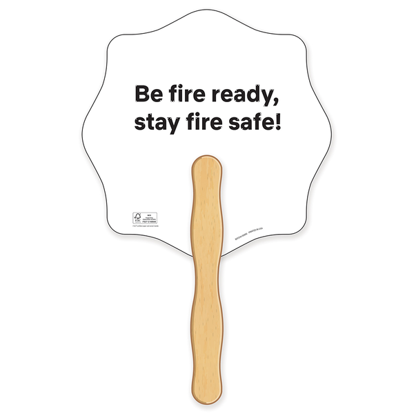 Fire Badge Shaped Hand Fan