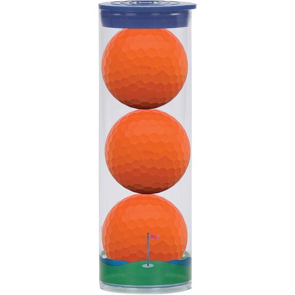 Three Ball Clear Tube W/ Wilson Duosoft Golf Balls