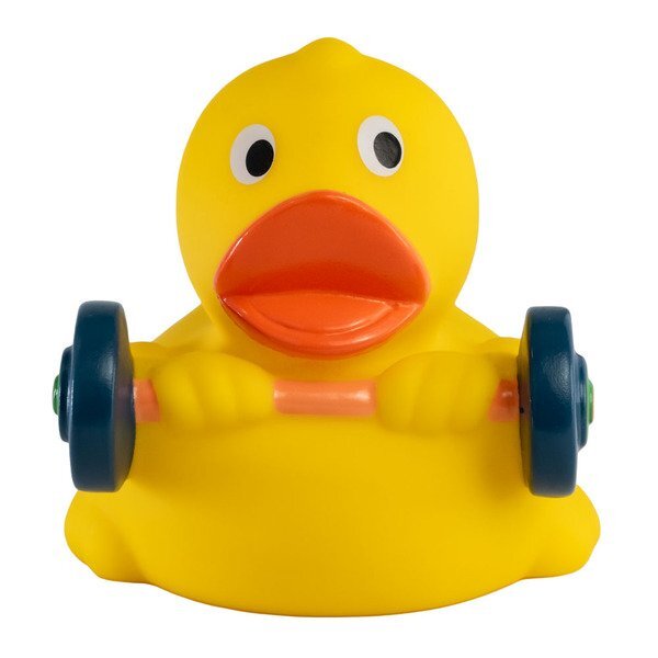 Weight Lifter Rubber Duck
