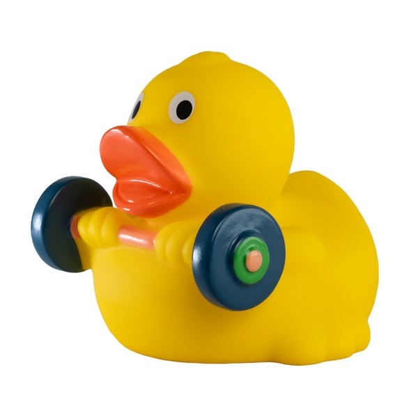 Weight Lifter Rubber Duck