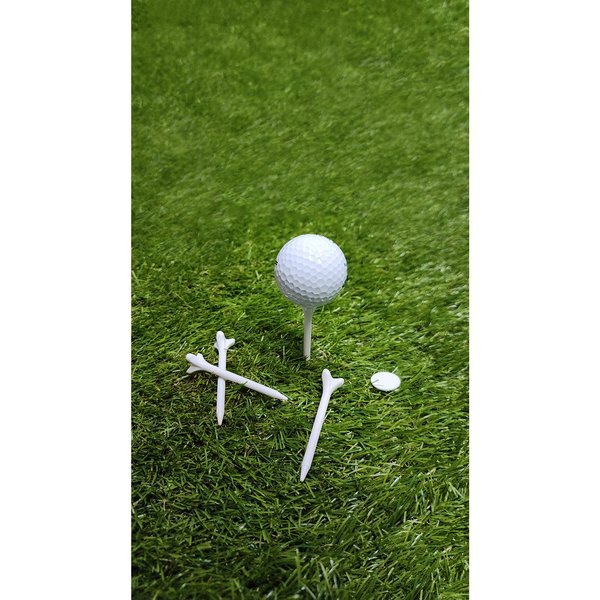 Four Bio-Composite Golf Tees W/ 1 Ball Marker