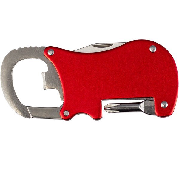 Bottle Opener Carabiner With Screwdriver & Knife
