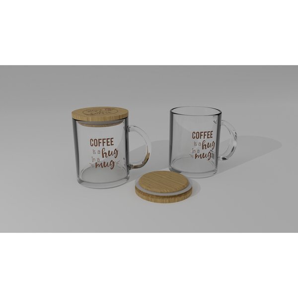 Cozy Glass Mug With Bamboo Lid, 11 oz.