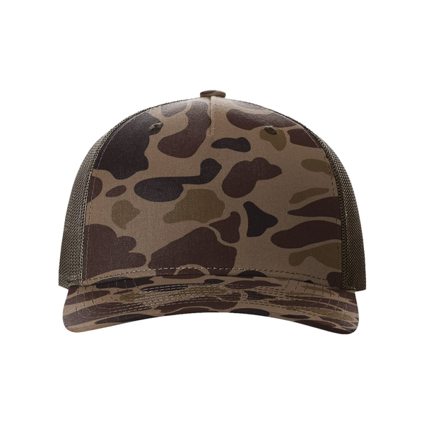 Richardson® Five-Panel Printed Structured Trucker Cap
