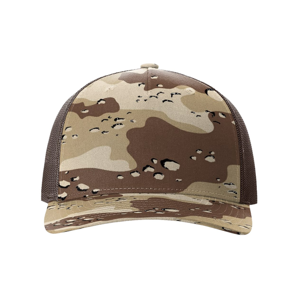 Richardson® Five-Panel Printed Structured Trucker Cap