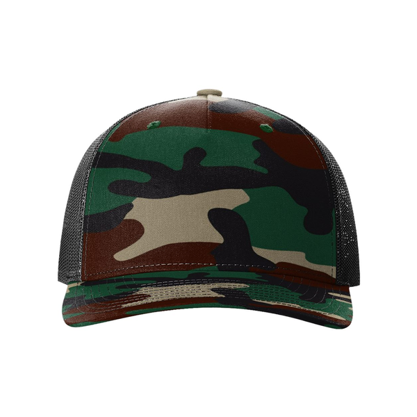 Richardson® Five-Panel Printed Structured Trucker Cap