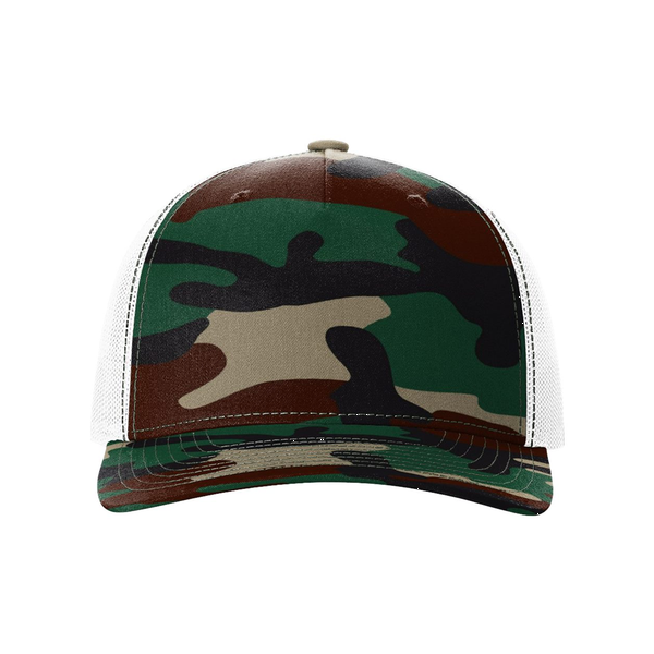 Richardson® Five-Panel Printed Structured Trucker Cap