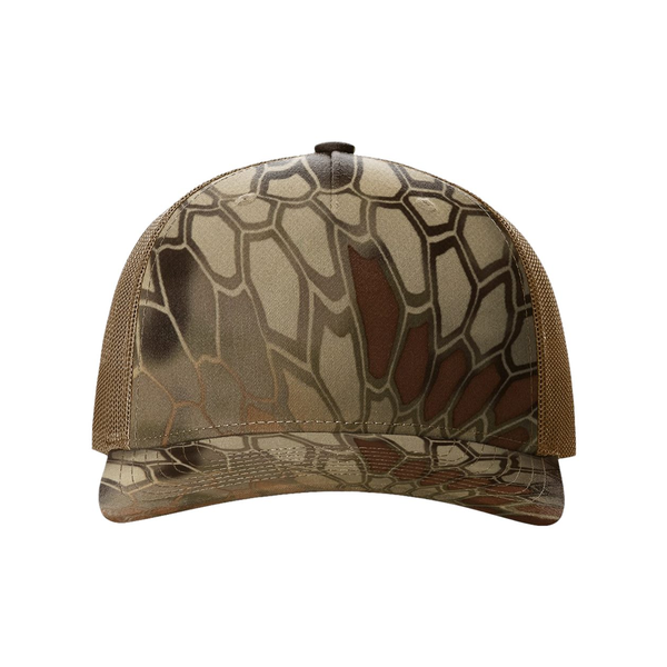 Richardson® Five-Panel Printed Structured Trucker Cap
