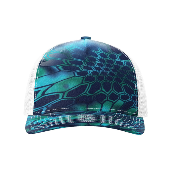Richardson® Five-Panel Printed Structured Trucker Cap