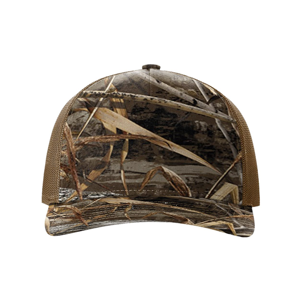 Richardson® Five-Panel Printed Structured Trucker Cap