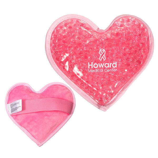 Plush Aqua Pearls Heart Deluxe Hot & Cold Pack