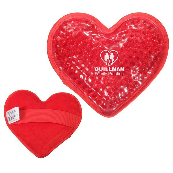 Plush Aqua Pearls Heart Deluxe Hot & Cold Pack