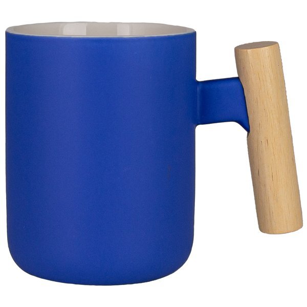 Tokyo Ceramic Mug W/ Wooden Handle, 12 oz.
