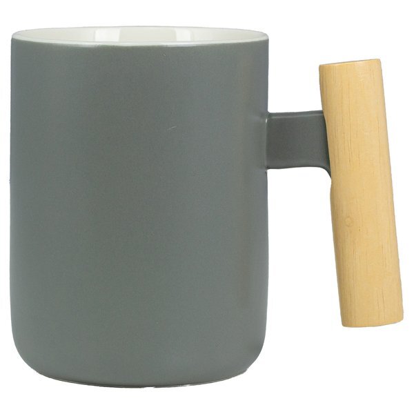 Tokyo Ceramic Mug W/ Wooden Handle, 12 oz.