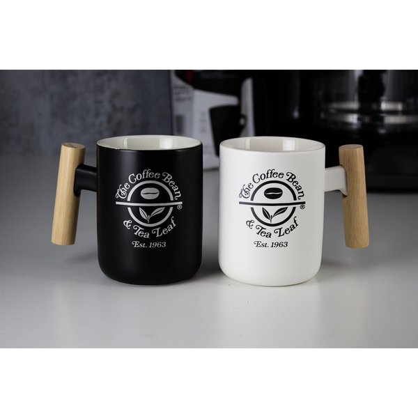 Tokyo Ceramic Mug W/ Wooden Handle, 12 oz.