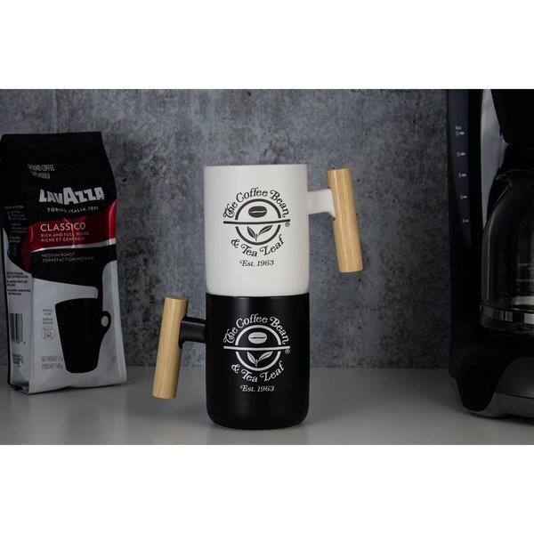 Tokyo Ceramic Mug W/ Wooden Handle, 12 oz.