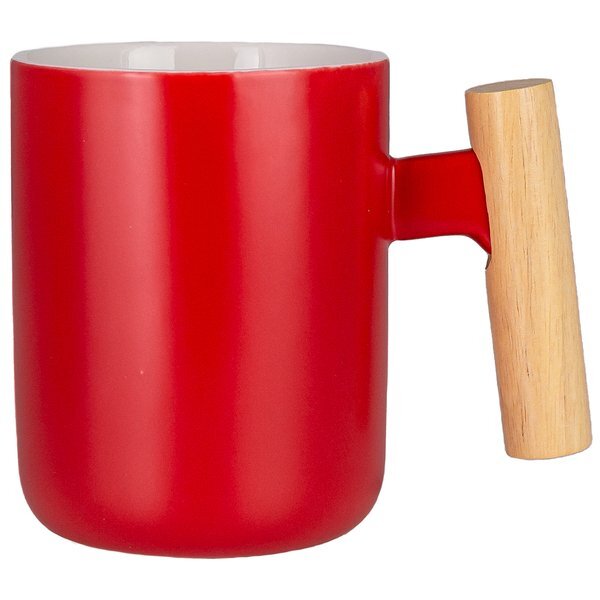 Tokyo Ceramic Mug W/ Wooden Handle, 12 oz.