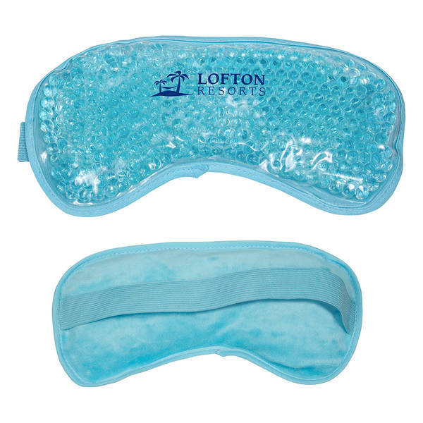 Plush Aqua Pearls Deluxe Hot & Cold Eye Mask