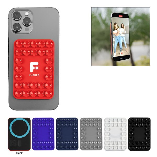 Magnetic Silicone Suction-Cup Phone Mount