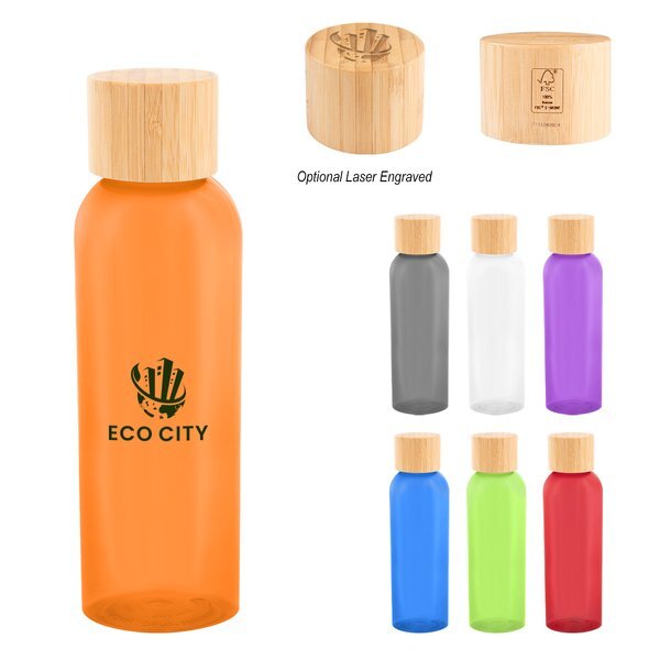 Kelly rPET Bottle w/ Bamboo Lid, 20oz.