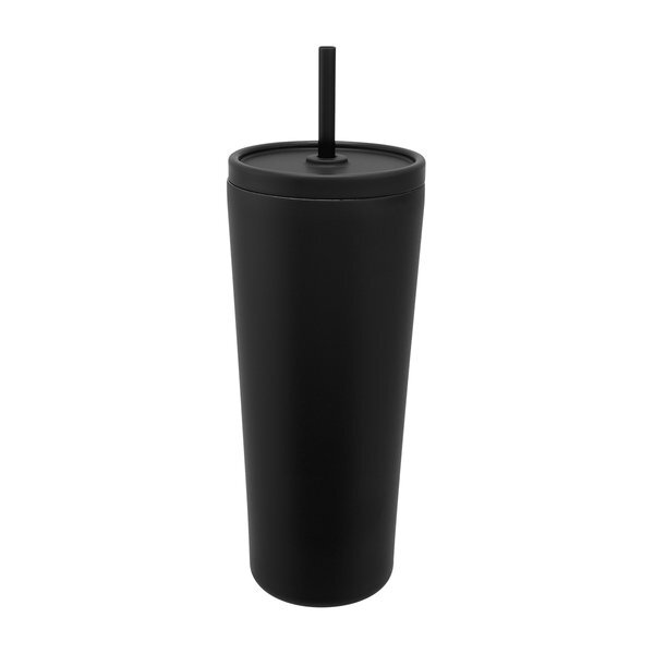 Brooklyn Recycled Stainless Steel Tumbler w/ Straw, 24oz.