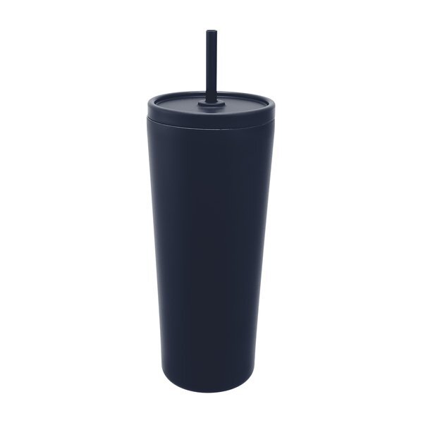 Brooklyn Recycled Stainless Steel Tumbler w/ Straw, 24oz.