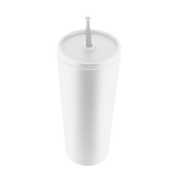 Brooklyn Recycled Stainless Steel Tumbler w/ Straw, 24oz.