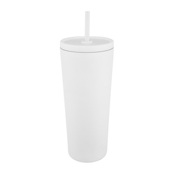 Brooklyn Recycled Stainless Steel Tumbler w/ Straw, 24oz.