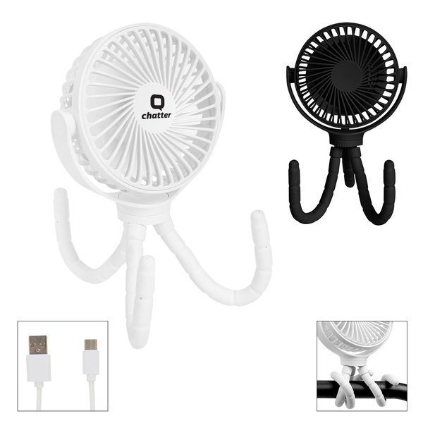 Portable Rechargeable Fan w/ Flexible Tripod