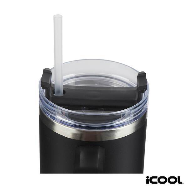 iCOOL® Borrego Double Wall Stainless Steel Travel Mug with Speaker,  40 oz.