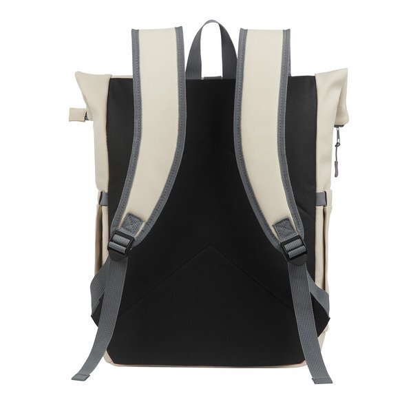 Casey PU Roll-Top Laptop Backpack