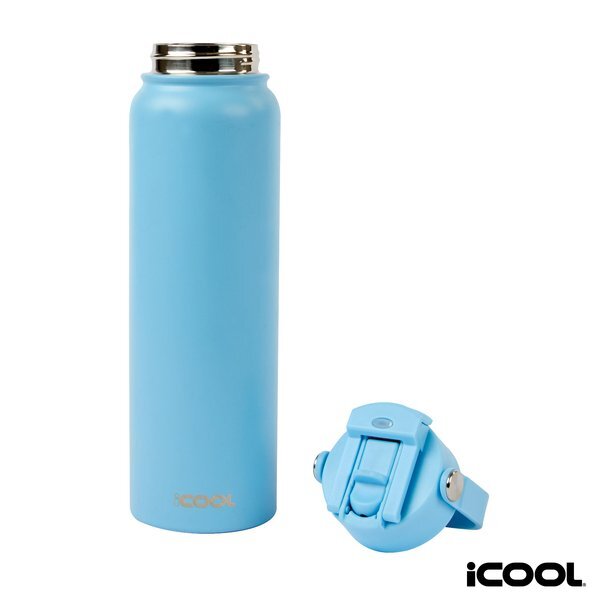 iCOOL® Glenwood Double Wall Recycled Stainless Steel Water Bottle, 35 oz.