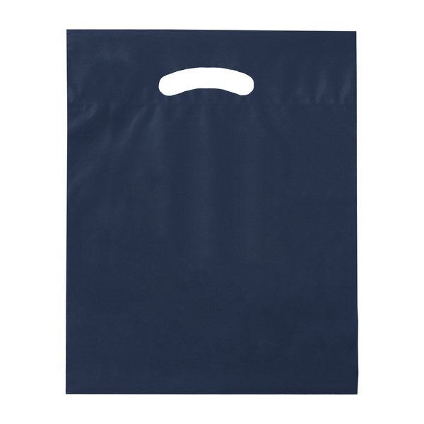 Fold-Over Reinforced Die Cut Plastic Bag, 12" x 15"