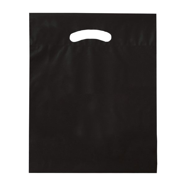 Fold-Over Reinforced Die Cut Plastic Bag, 12" x 15"