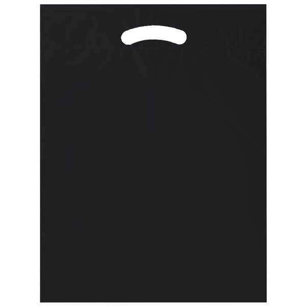 Fold-Over Reinforced Die Cut Plastic Bag, 15" x 19"