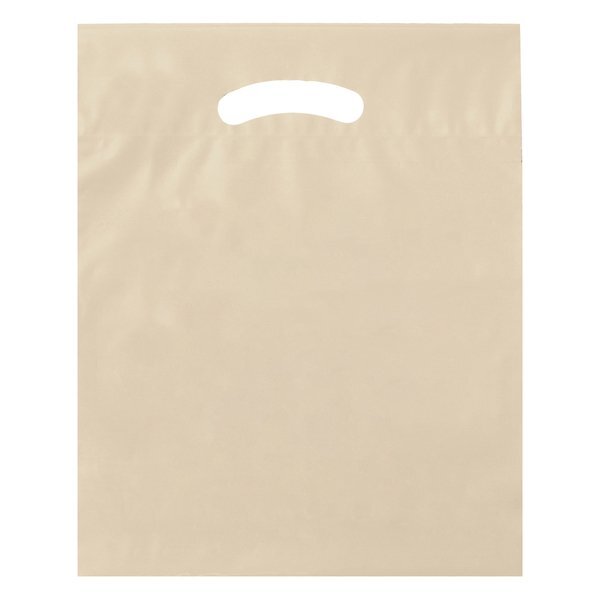 Fold-Over Reinforced Die Cut Plastic Bag, 15" x 19"