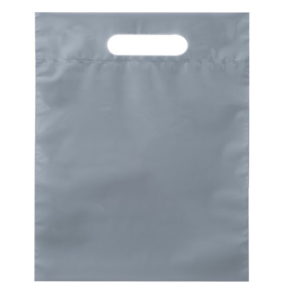 Fold-Over Reinforced Die Cut Plastic Bag, 15" x 19"