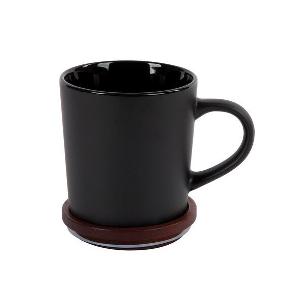 Copenhagen Ceramic Mug w/ Wood Lid, 16 oz.