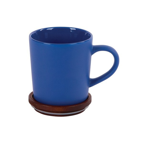 Copenhagen Ceramic Mug w/ Wood Lid, 16 oz.
