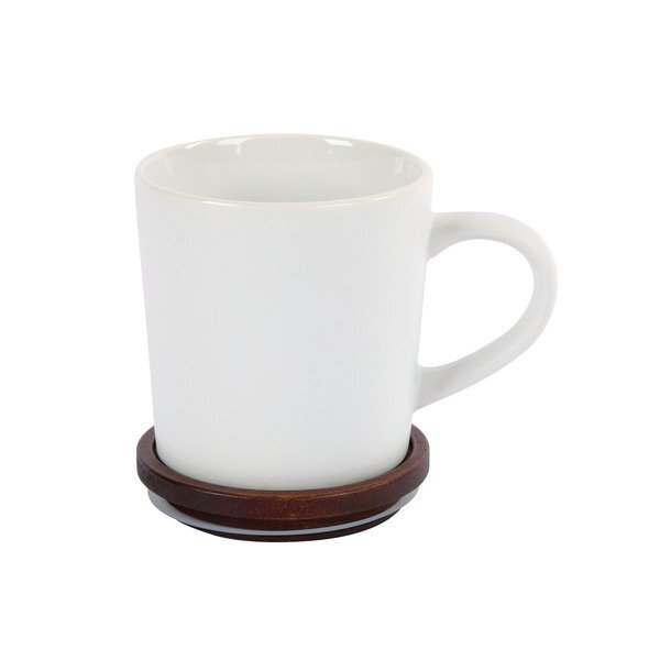 Copenhagen Ceramic Mug w/ Wood Lid, 16 oz.