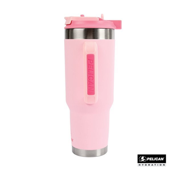 Pelican Porter™ Dual Lid Recycled Double Wall Stainless Steel Travel Tumbler, 40 oz.