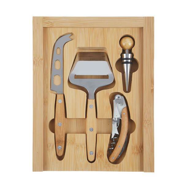 Laurelwood 4pc Cheese & Wine Tool Set