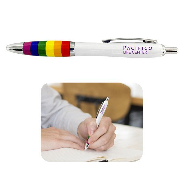 Rainbow Grip Click Action Pen